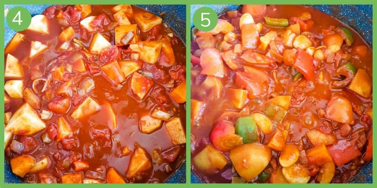 How to make vegetable goulash step 4-5.