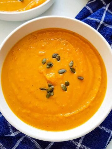 Pumpkin and Sweet Potato Soup.