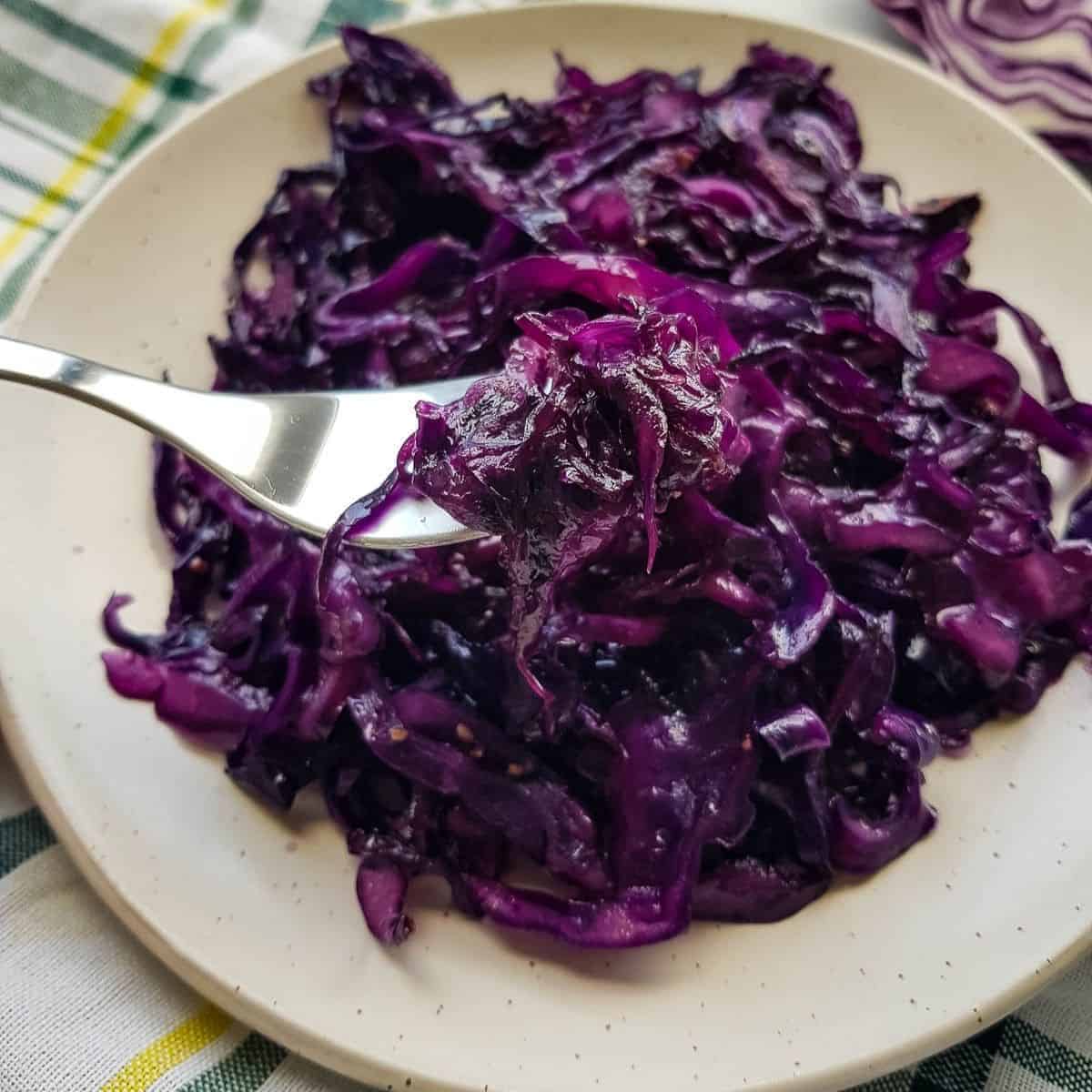 Sauteed Red Cabbage Hint of Healthy