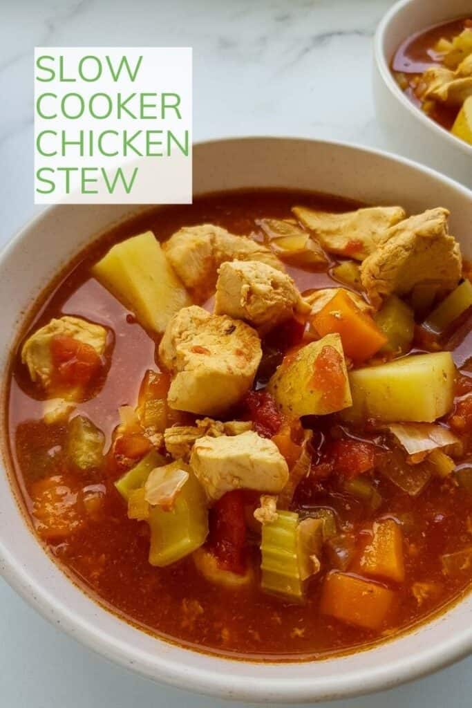 Slow Cooker Chicken Stew - Hint of Healthy