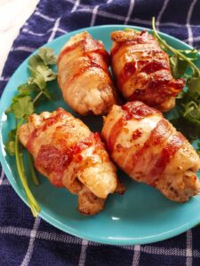 Bacon Wrapped Chicken Thighs - So Juicy! - Hint of Healthy
