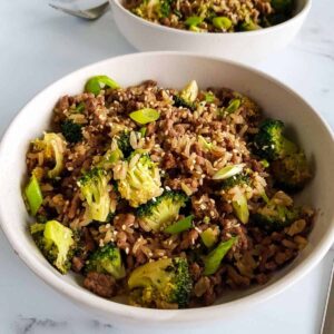 Ground Beef and Broccoli.