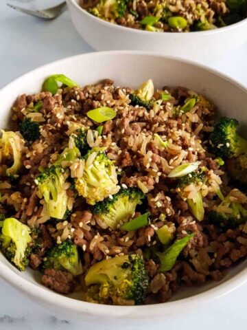 Ground Beef and Broccoli.