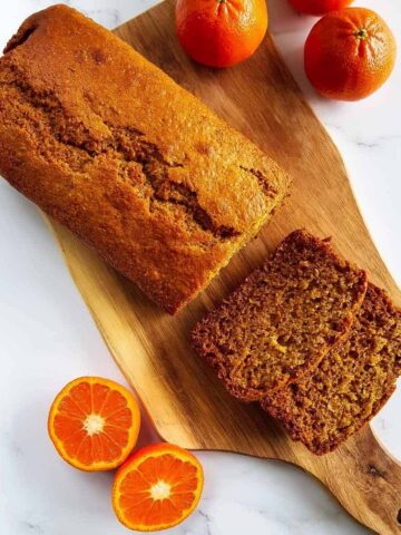 Healthy Orange Loaf Cake.