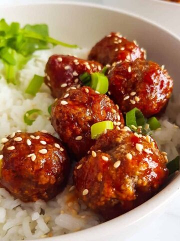 Honey Sriracha Meatballs.