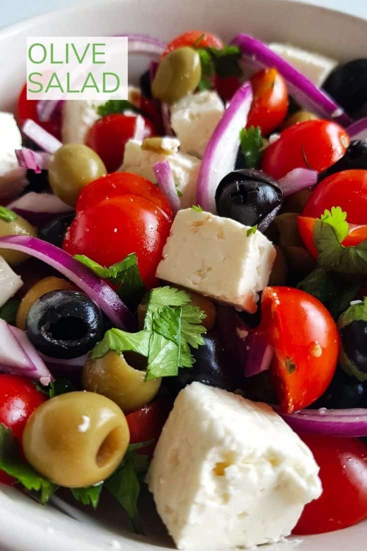 Easy Olive Salad with Feta and Tomatoes Hint of Healthy