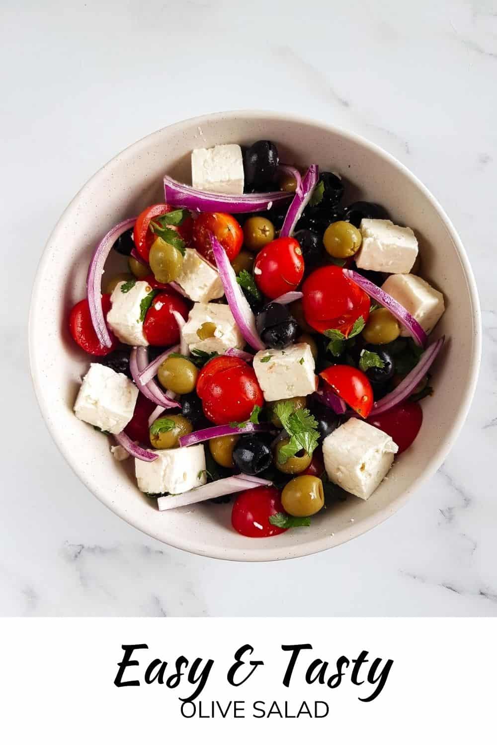 Easy Olive Salad with Feta and Tomatoes Hint of Healthy