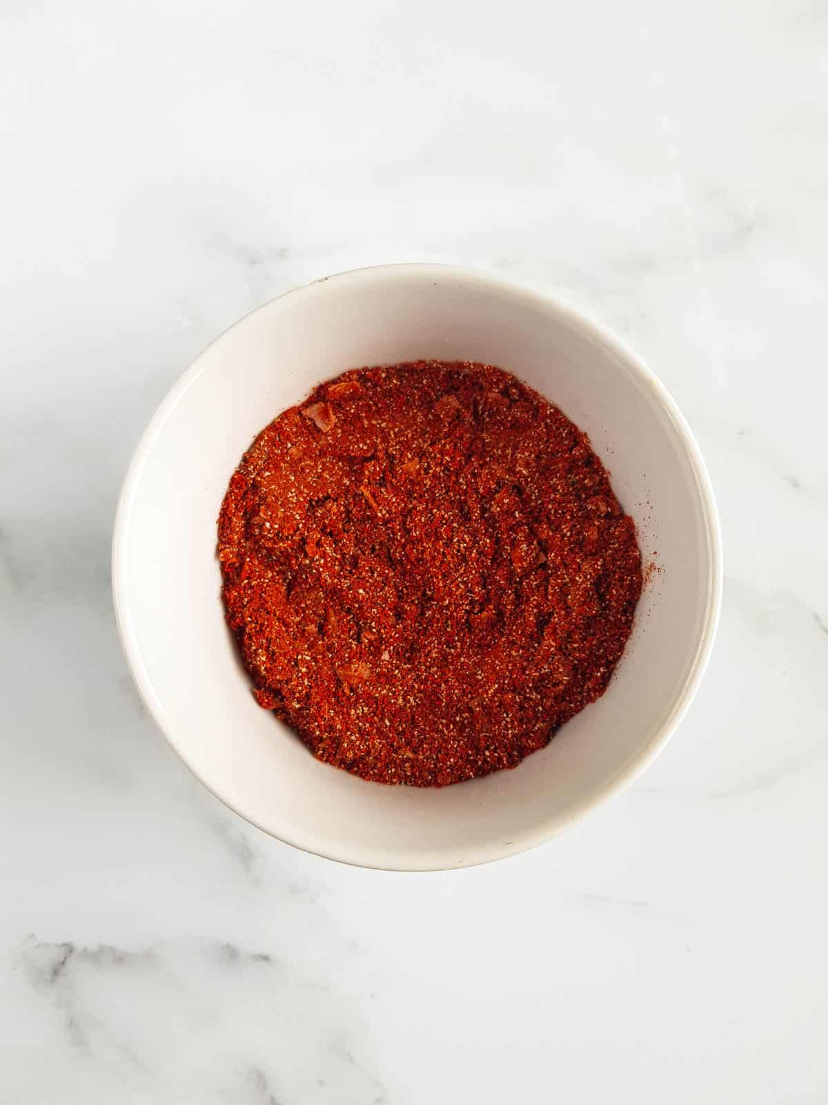 Smoked paprika pork rub in a bowl.