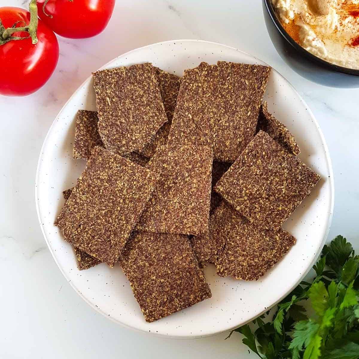 Healthy Flaxseed Crackers So Easy! Hint of Healthy