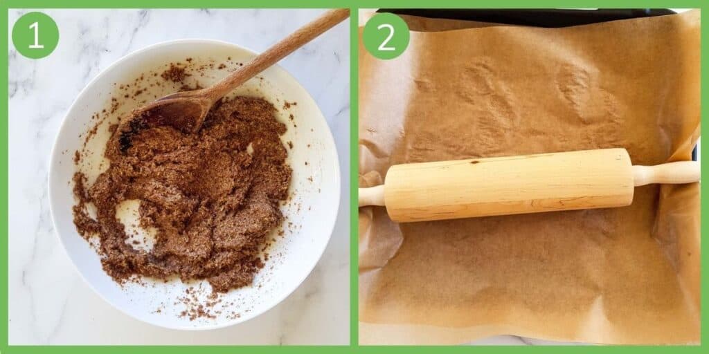 Step by step instructions showing how to make flaxseed crackers.