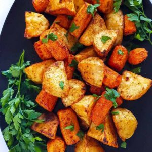 Roasted Carrots and Potatoes.