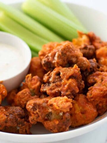 Air Fryer Buffalo Cauliflower.