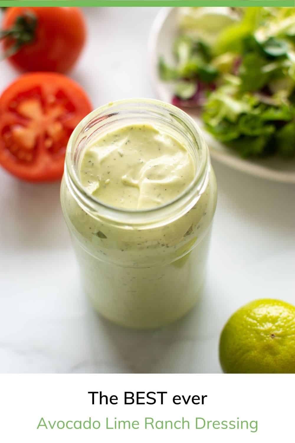 Homemade Avocado Lime Ranch Dressing Hint of Healthy
