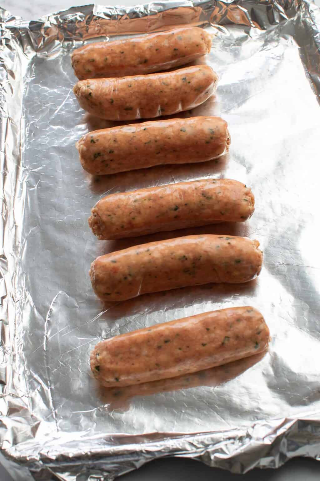 Easy Baked Italian Sausage - Hint of Healthy