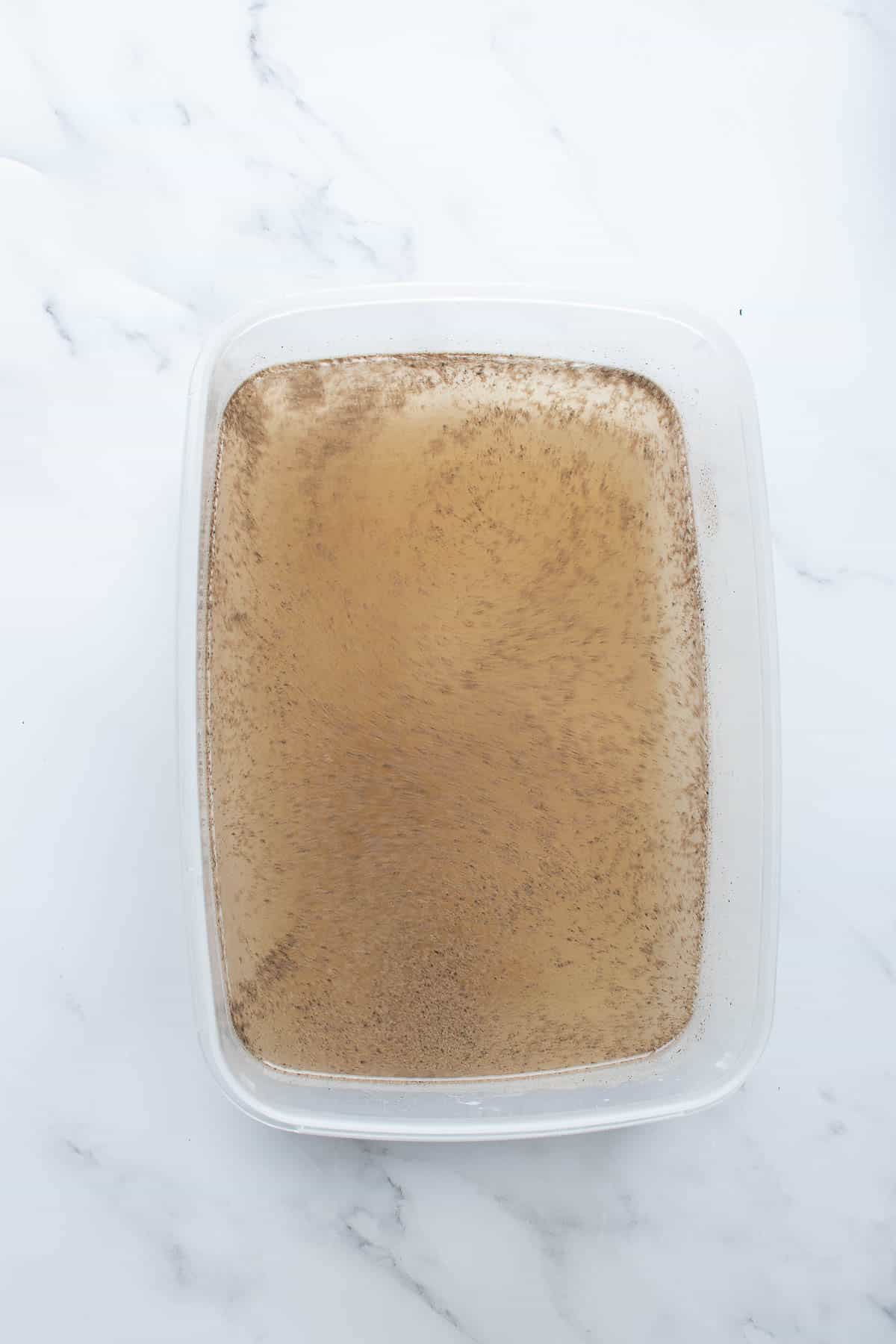 A container with brine.