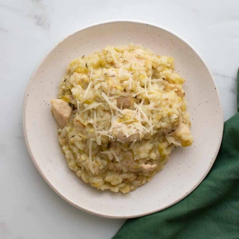 Creamy Chicken and Leek Risotto Hint of Healthy