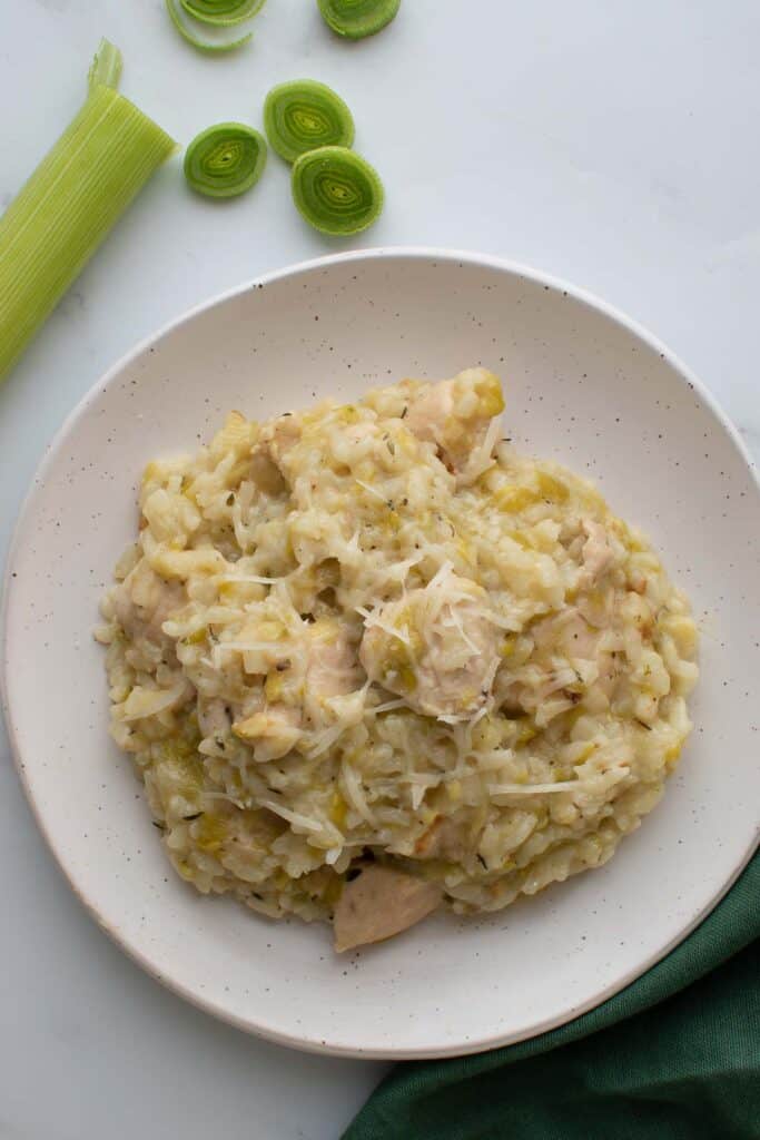 Creamy Chicken and Leek Risotto Hint of Healthy