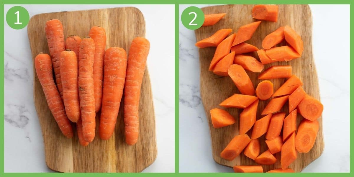 Step by step instructions showing how to make instant pot carrots.