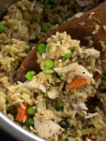 Instant Pot Chicken and Rice.