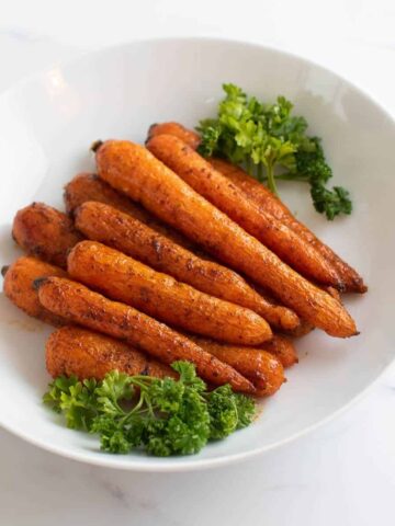 Spicy Roasted Carrots.