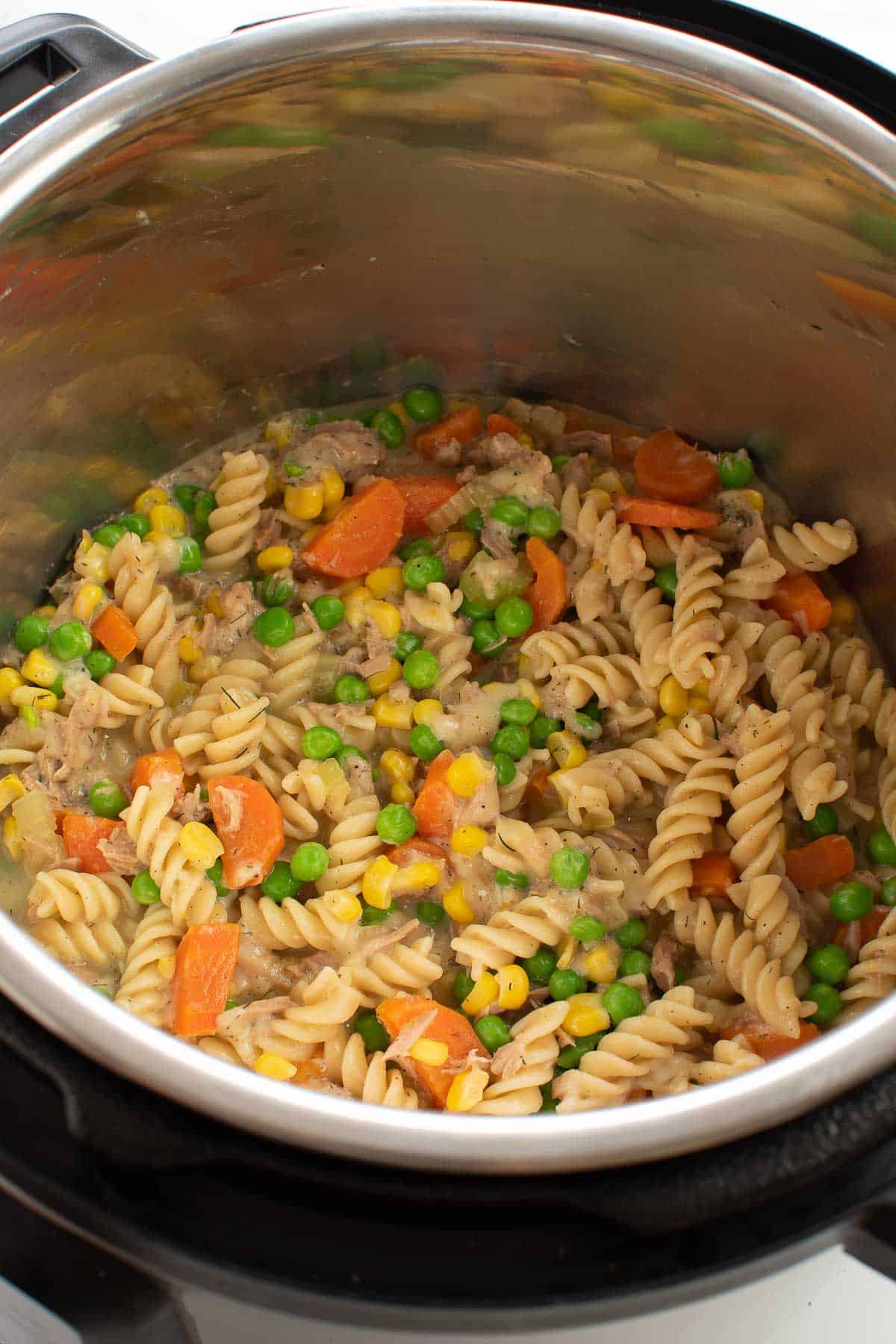 Tuna noodle casserole in instant pot.