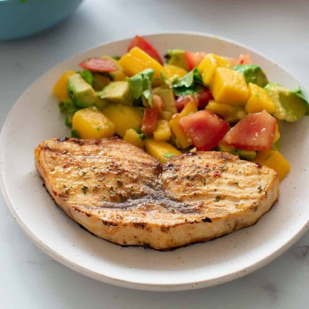 Easy Baked Swordfish (Healthy Dinner) Hint of Healthy