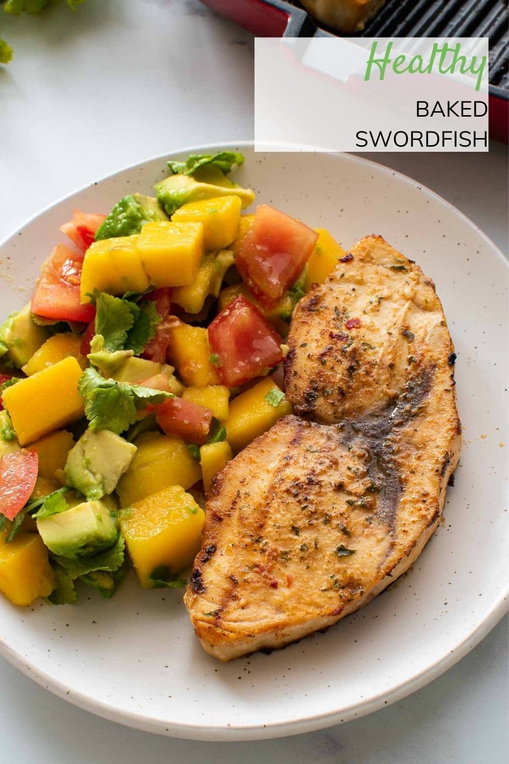 Easy Baked Swordfish (Healthy Dinner) Hint of Healthy