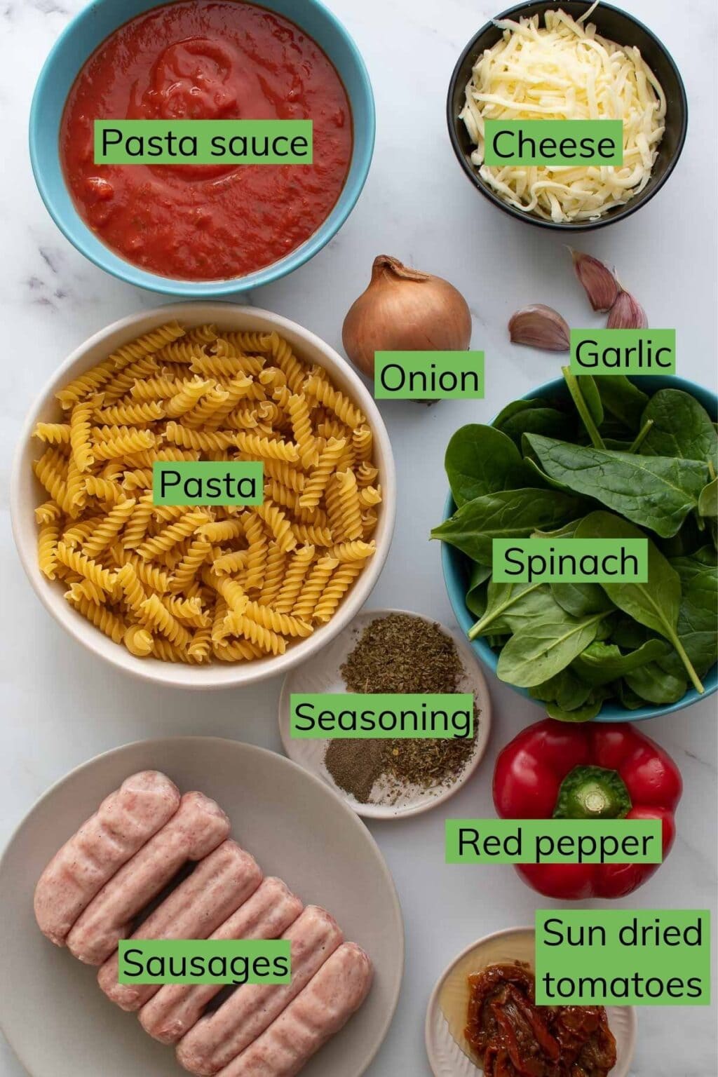 The Best Sausage Pasta Bake (Easy Dinner Recipe) - Hint of Healthy