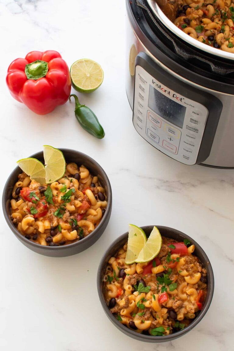 Instant Pot Chili Mac (Easy Comfort Food) Hint of Healthy
