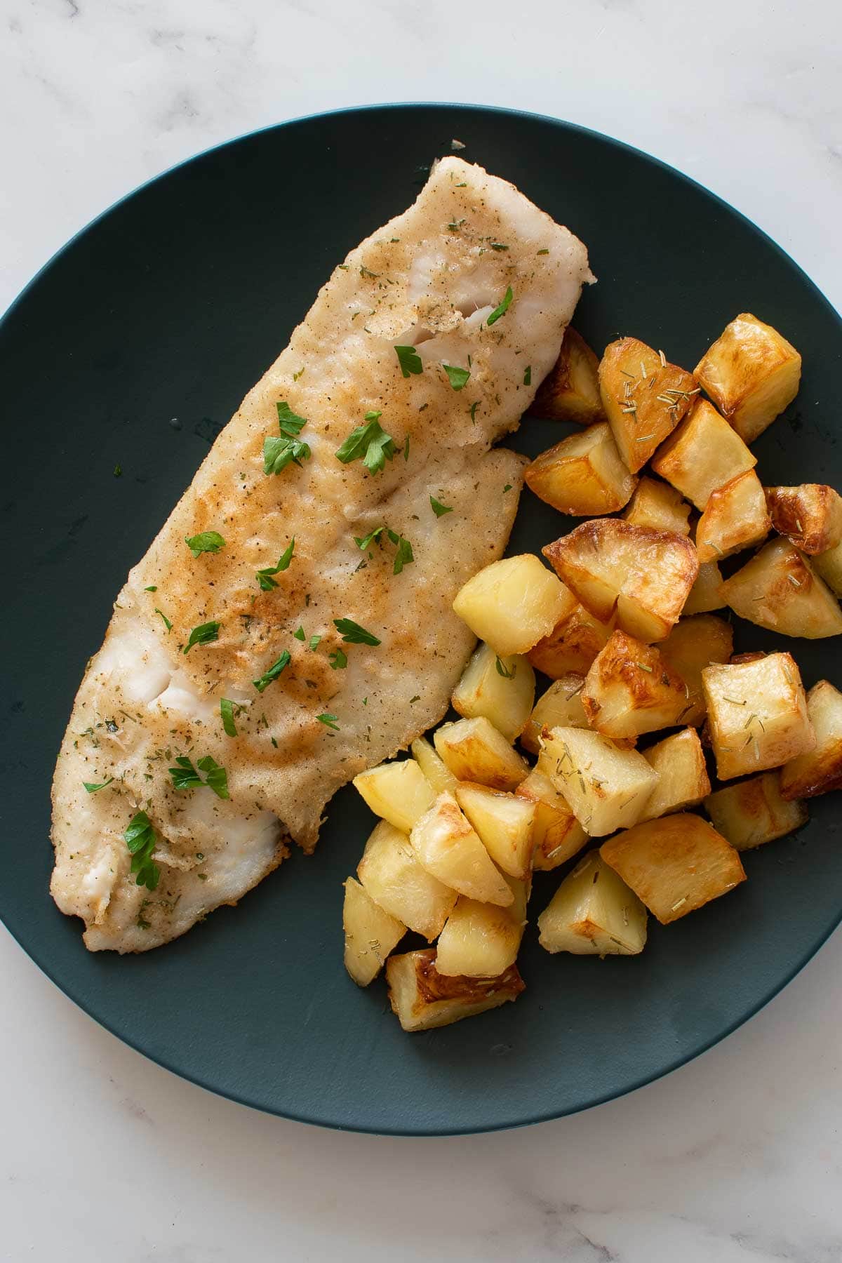 Hake and potatoes.