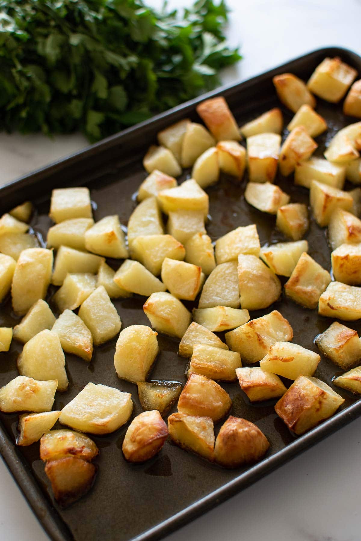 Parmentier Potatoes (Cubed Potatoes) - The Dinner Bite