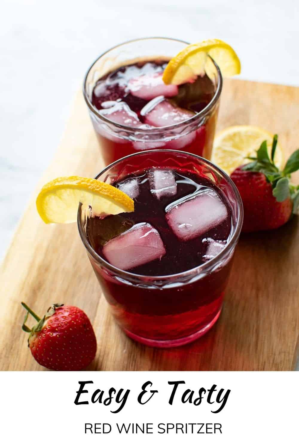 Red Wine Spritzer with Lemonade Hint of Healthy