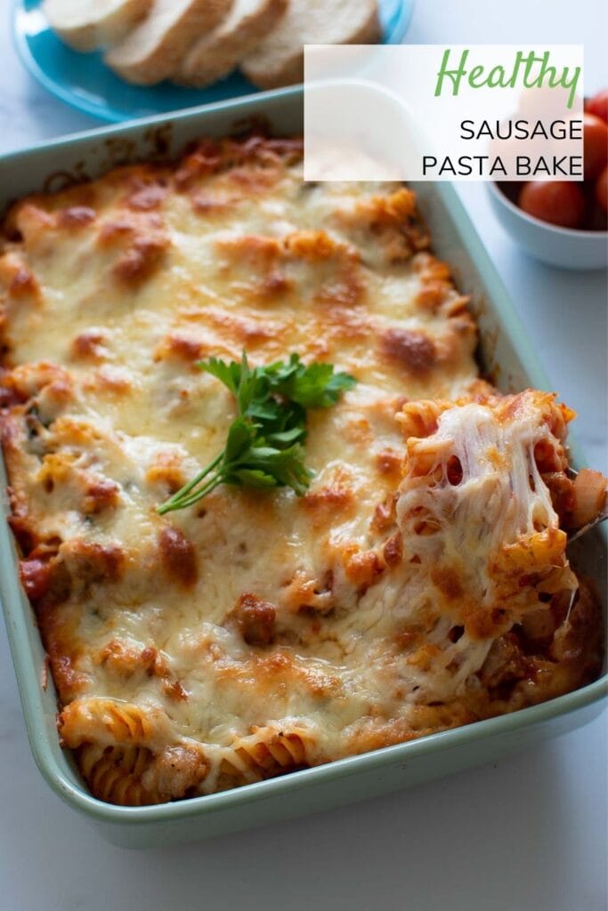 The Best Sausage Pasta Bake (Easy Dinner Recipe) - Hint of Healthy