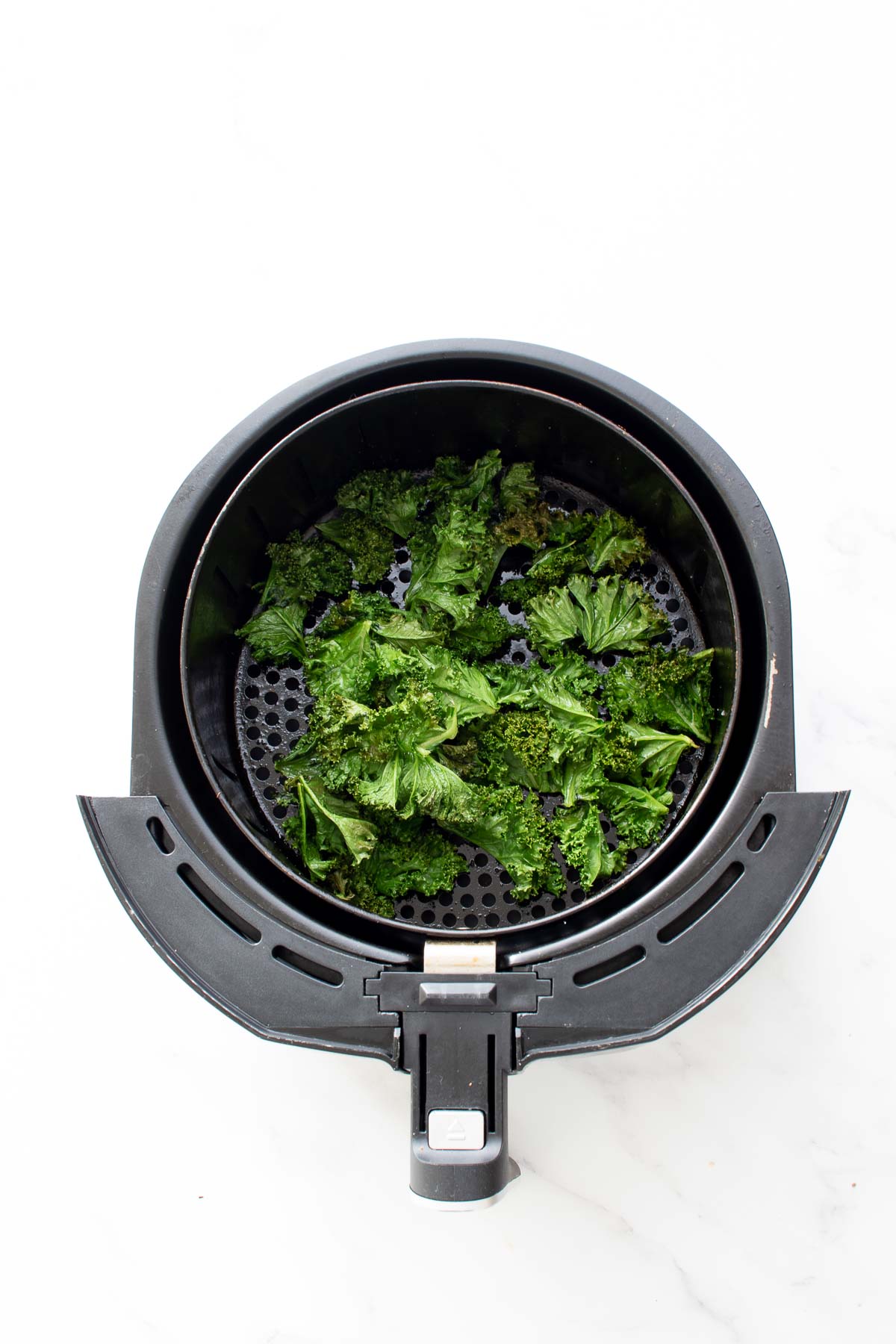 Kale in an air fryer.