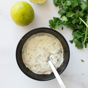 Cilantro lime aioli.