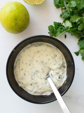 Cilantro lime aioli.