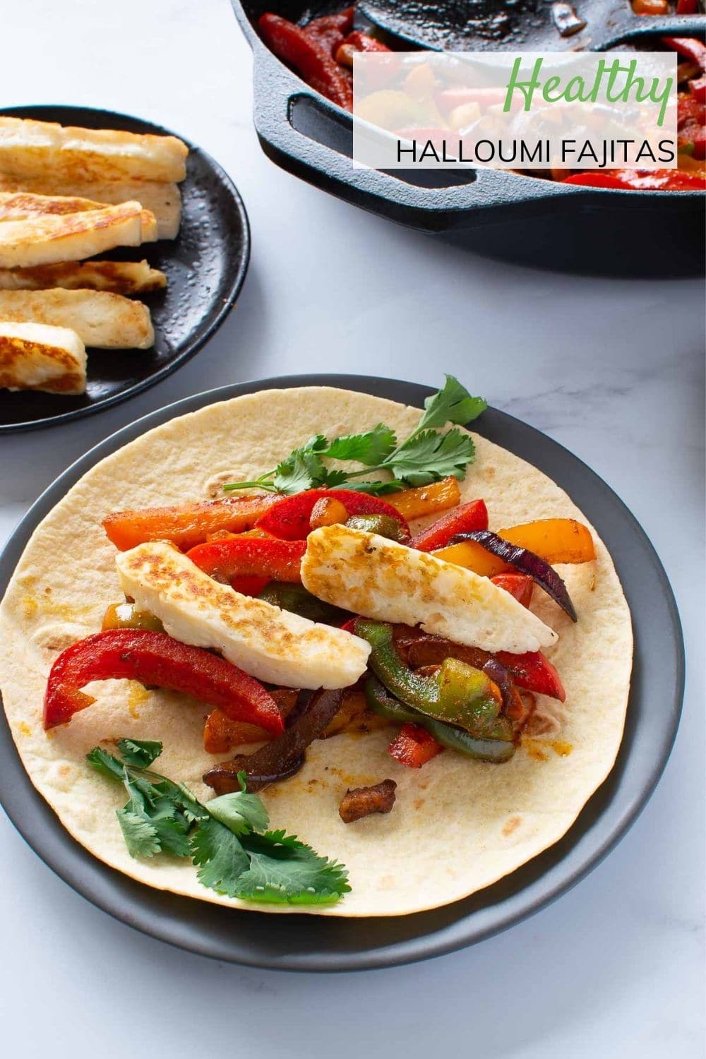 Halloumi Fajitas (10 Minute Vegetarian Dinner) Hint of Healthy