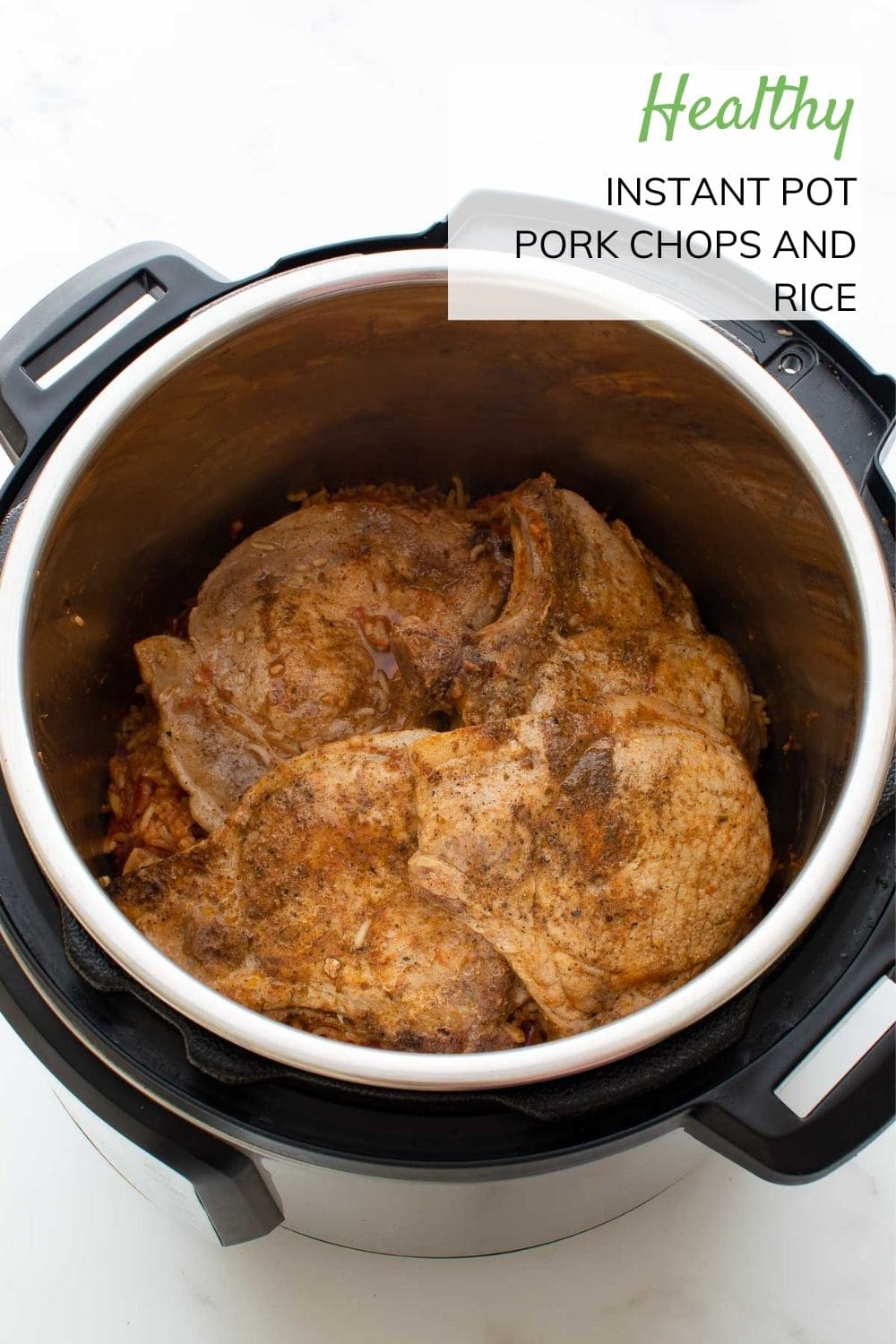 Instant Pot Pork Chops and Rice (One Pot Dinner) - Hint of Healthy