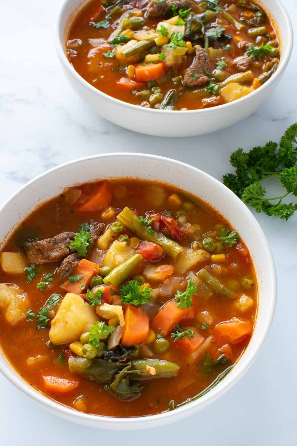 Instant Pot Vegetable Beef Soup (Healthy Dinner!) Hint of Healthy