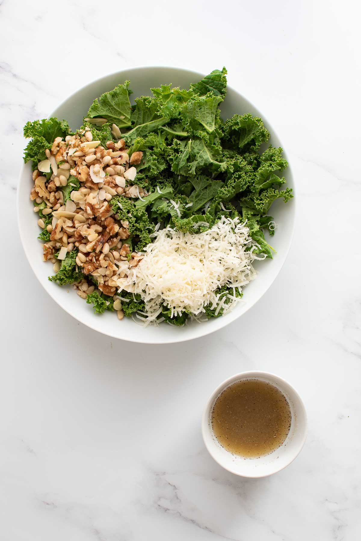 Kale salad with lemon dressing.