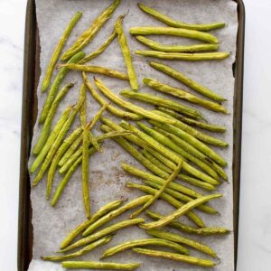 Oven roasted green beans.