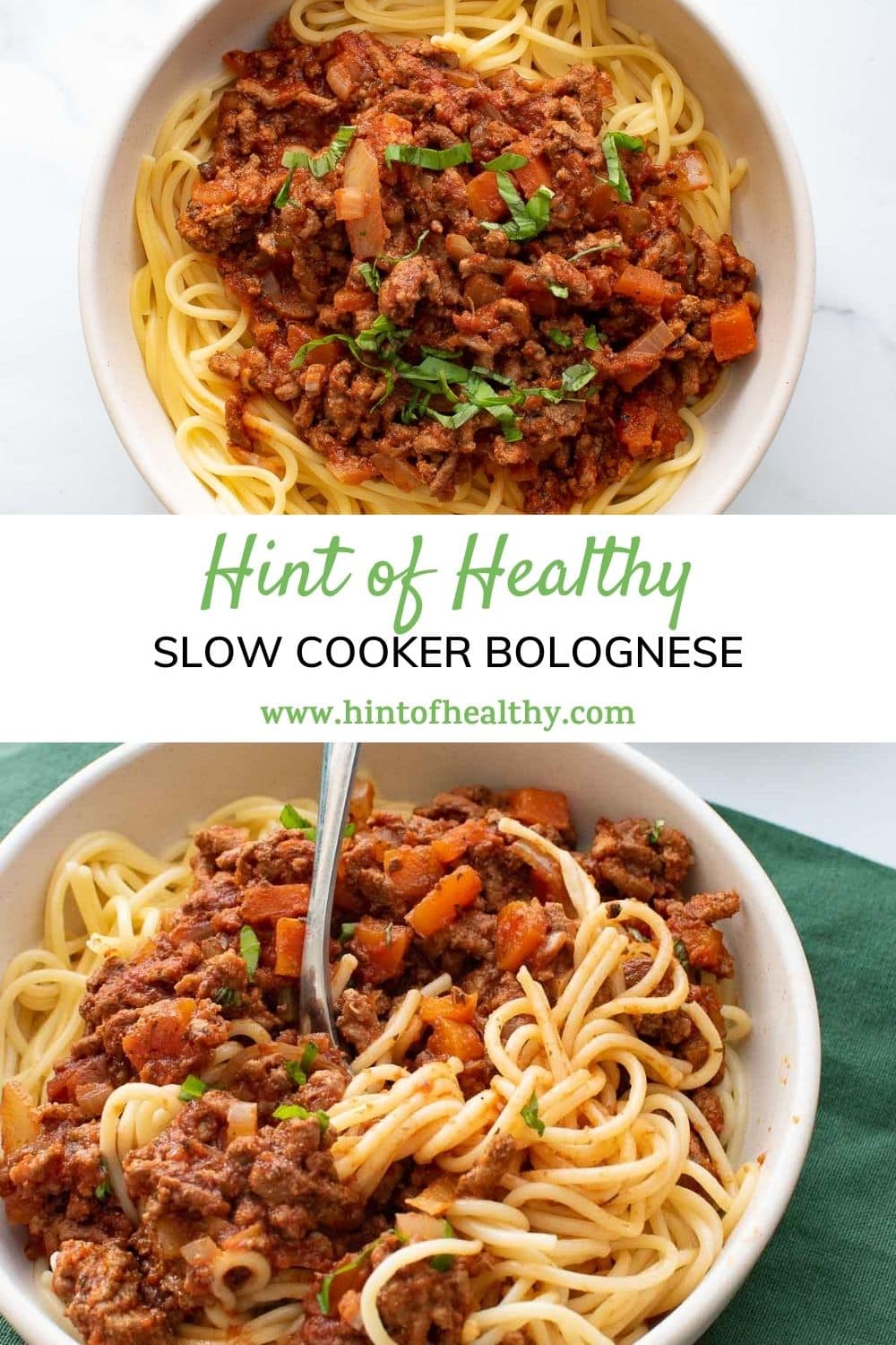 Slow Cooker Bolognese (Easy & Healthy) Hint of Healthy