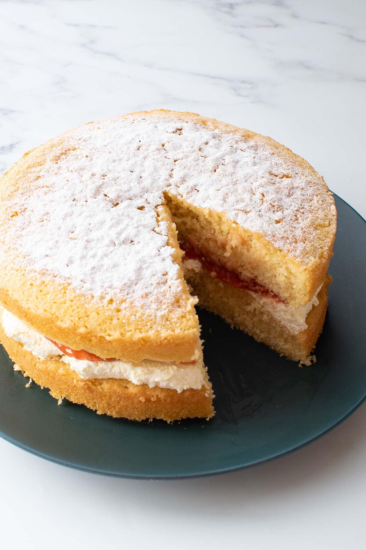 Classic Victoria sponge cake.