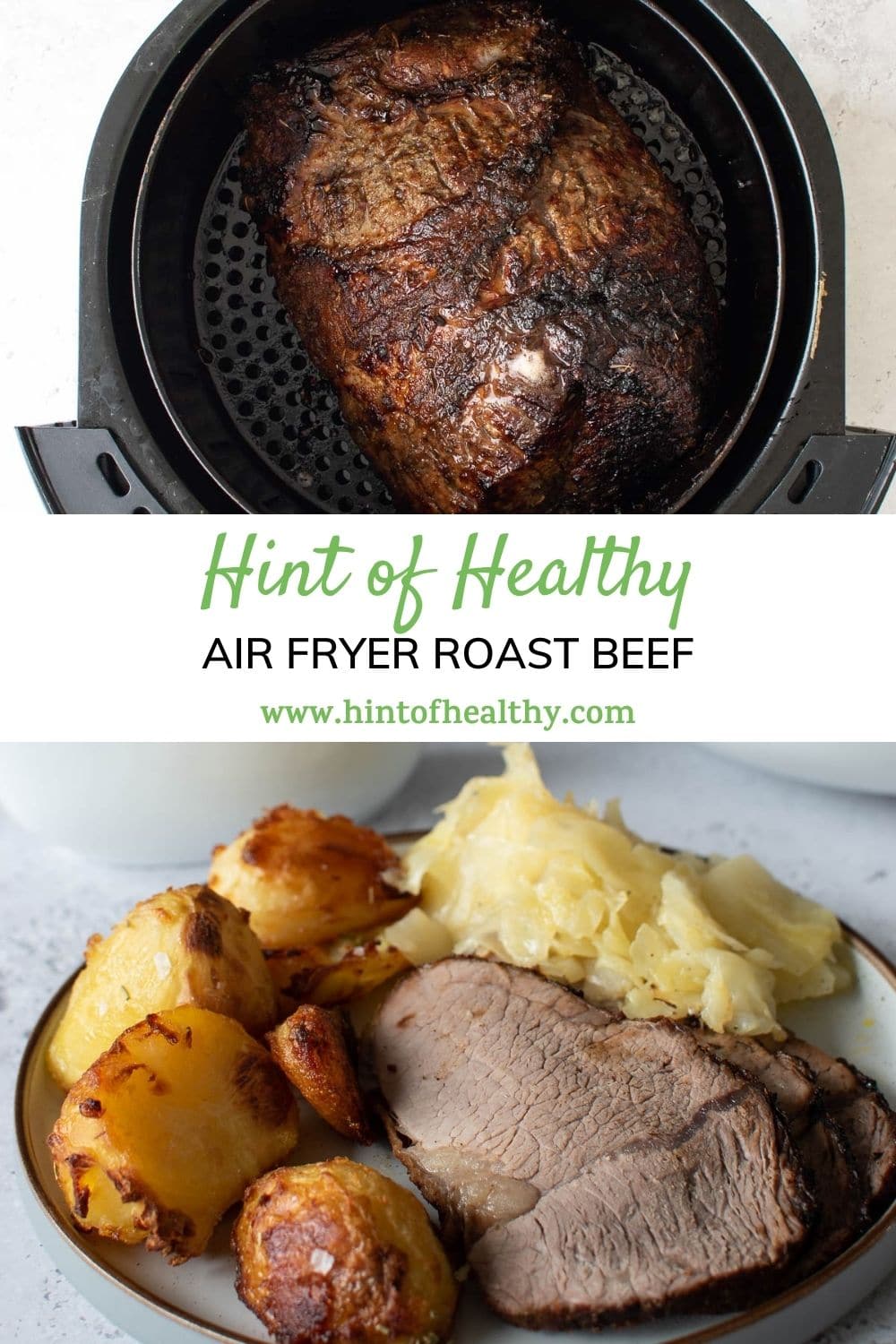 Air Fryer Roast Beef (Easy + Juicy) - Hint of Healthy