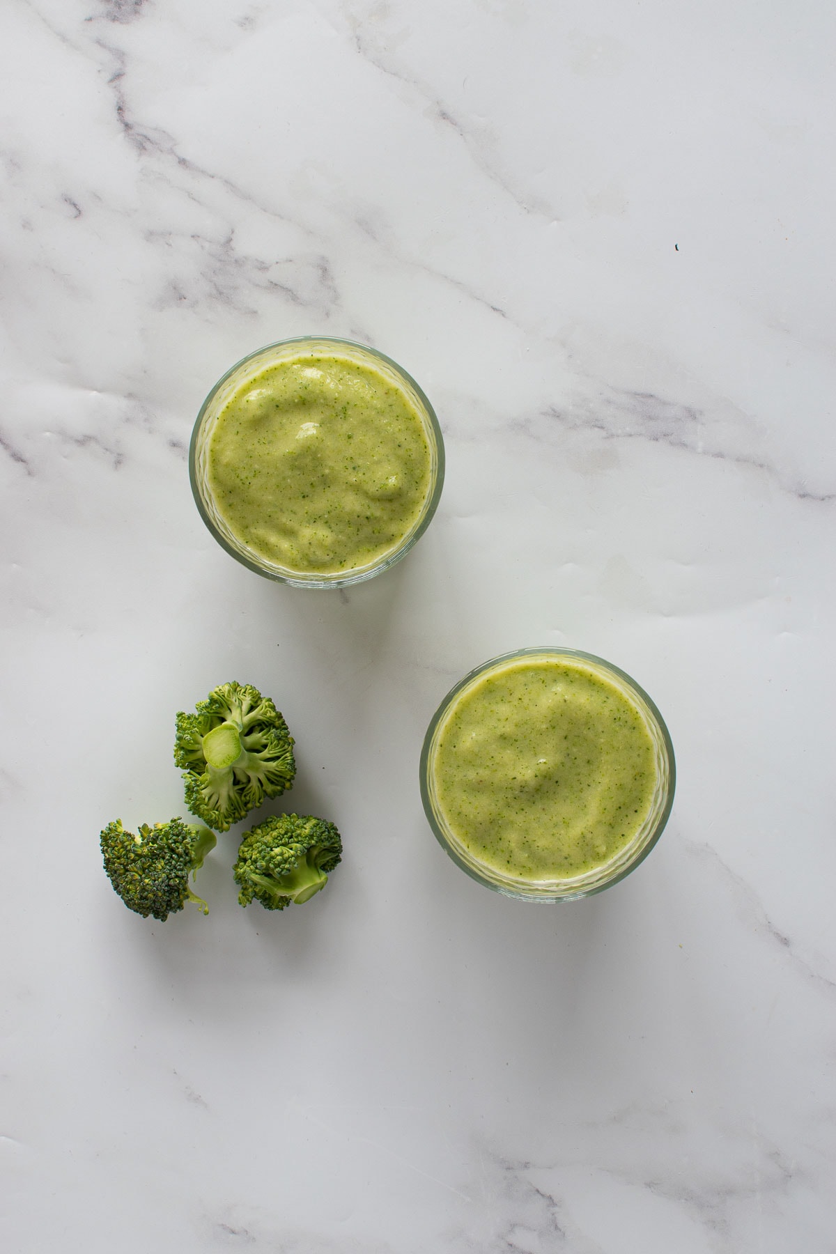 Vegan oatmilk broccoli smoothie.