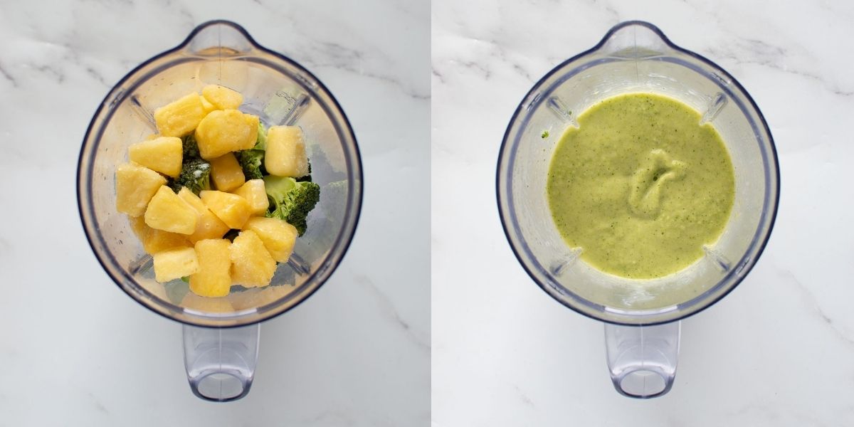 How to make broccoli smoothie.