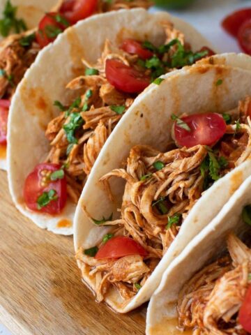 Instant Pot chicken tacos.