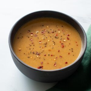 Spicy parsnip soup.