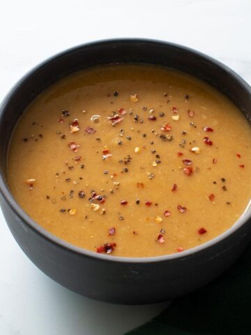 Spicy parsnip soup.