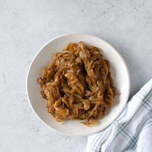 Balsamic caramelized onions.